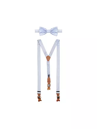 SEIDENFALTER | Ensemble de bretelles avec nœud papillon et clips à boutons | hellblau